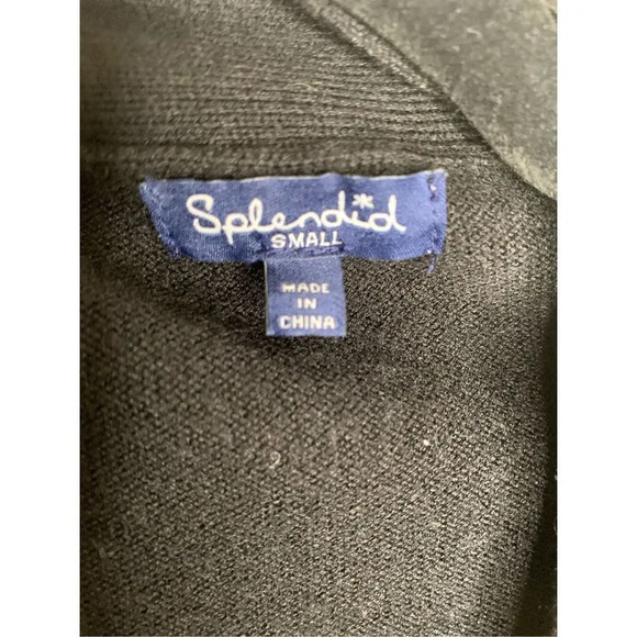 Splendid retreat cash blend cardi cardigan in black size small NWOT - Picture 6 of 8